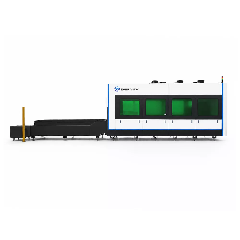 Máquina de corte de superfície plana com cobertura total de mesa de troca de alta potência de 40 kW